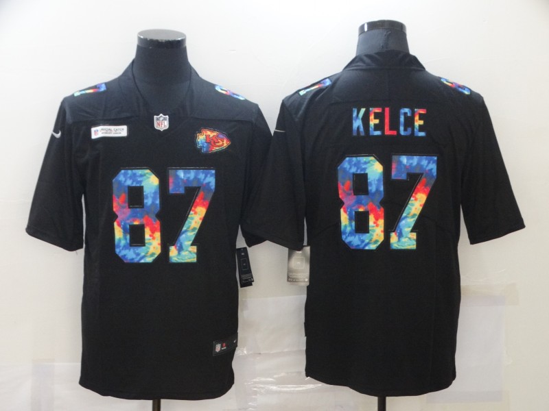 Men's Kansas City Chiefs #87 Travis Kelce Black Jersey